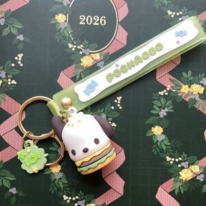 Pochacco as a hamburger Keychain